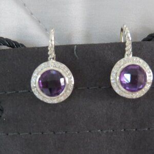 Amethyst and Diamond Color Classic Earrings